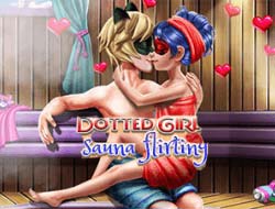 Dotted Girl Sauna Flirting